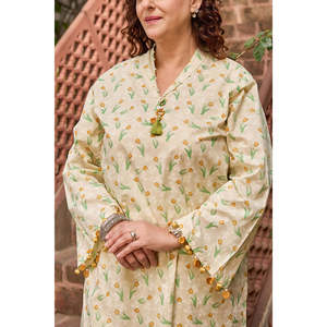 Camisa de Lino con Estampado Floral SL-52057, Transpirable y Elegante, Elemento de Moda - Product Image 1