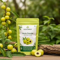 Poudre d'Amla Verte de Qualité Cosmétique Premium Glee Impex 50g Lavable pour la Croissance Capillaire Vente en Gros Emballage Personnalisé Meilleur Prix