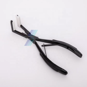 Pinza per Extension per <span class=keywords><strong>capelli</strong></span> nera con Silicone su punta argento per finitura sostenibile per Extension pinze rivestimento personalizzato accettato - Product Image 1