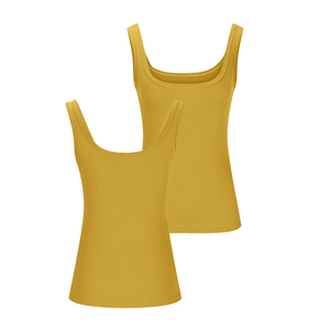 Débardeur côtelé pour femme, design personnalisé, couleur unie, été, yoga, gym, fitness, coupe ajustée, tricot côtelé, logo frontal, séchage rapide, respirant - Product Image 6