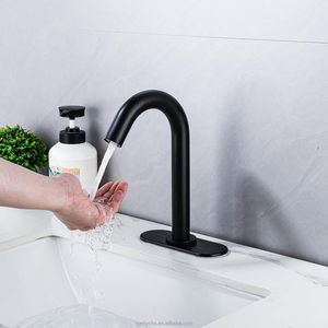 Robinet de salle de bain moderne automatique à capteur infrarouge en laiton Robinet de lavabo monotrou monté avec noyau de valve en céramique - Product Image 4