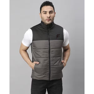 Chaqueta Acolchada Sin Mangas, Diseño de Bloques de Color Personalizado, Cierre de Cremallera, Reversible, Tejido de Nailon, Cortavientos, Transpirable, Invierno, OEM, Venta al por Mayor - Product Image 1