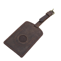Étui pour AirTag en cuir véritable de luxe HV pour bagages, marron vintage, haute qualité, fabriqué au Rajasthan