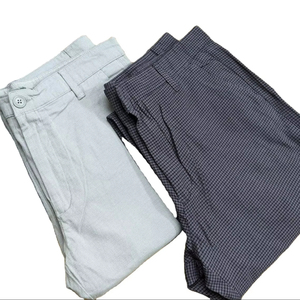 Pantalon d'été décontracté coupe régulière haute élastique léger 100% polyester mi-taille plate avant anti-rides respirant pour hommes - Product Image 4