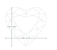 Diamante sintético cultivado en laboratorio al por mayor DEF Color VVS VS1 Claridad Corte brillante Diamantes CVD sueltos 5,50 CT Corte de corazón Certificado IGI