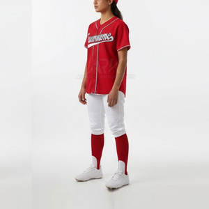 Uniforme de baseball pour femmes, design unique fabriqué en usine, logo personnalisé, uniformes de baseball pour femmes - Product Image 4