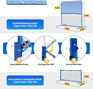 Pickleball thực hành rebounder Net cho dink volley Solo đào tạo thiết bị 2 trong 1 xách tay huấn luyện viên - Product Image 5