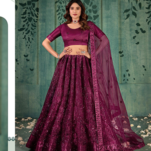 Último diseñador negro Georgette Lehenga bordado secuencia trabajo borlas Mujer verano fiesta desgaste boda moda Choli traje - Product Image 1