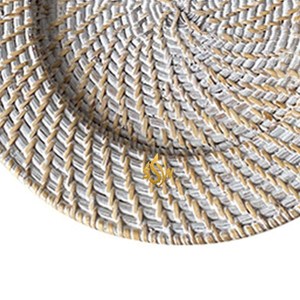 Placa de cargador de comida de ratán clásico, placa de cargador tejida hecha a mano de diseñador de Pattan de nueva apariencia para vajilla, utensilios de cocina de boda - Product Image 4