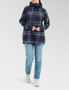 Venta al por mayor de alta calidad comodidad 100% algodón polar Vintage dibujos animados bordado Color liso media cremallera mujeres sudaderas con capucha - Product Image 2