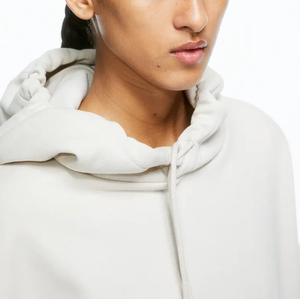 Sweat-shirt à capuche uni surdimensionné pour femmes, coupe ample et décontractée - Product Image 4