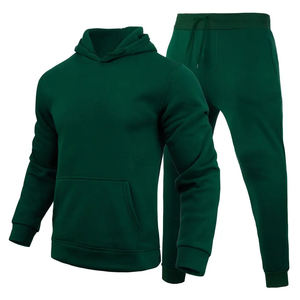 Vente en gros survêtement 2 pièces personnalisé jogging ensemble marque privée vierge jogging survêtement sweatshirts à capuche pour hommes Service OEM - Product Image 6