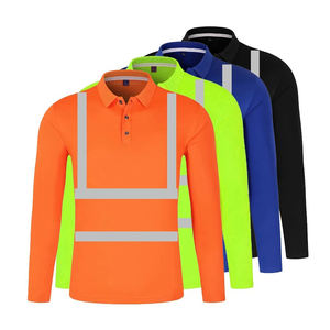 Top Selling High Visibility Safety <b>Polo</b> Shirt for Men's Long Sleeve Hi Viz Workwear Shirts for Men's at Wholesale 2024 - Product Image 1
