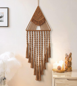 Macrame hoa tròn. Mô hình trung tâm chi tiết và dây tầng mềm mại cho cảm giác Boho thoải mái, với giá bán buôn. - Product Image 5