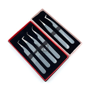 แหนบต่อขนตาสแตนเลสพรีเมียมแบบปรับแต่งได้ |   เครื่องมือมืออาชีพแบบใช้ซ้ำได้สำหรับต่อขนตาและแต่งหน้า |   ดีไซน์ล่าสุด - Product Image 3