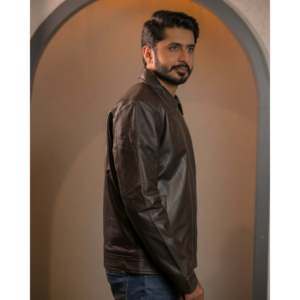 Veste en cuir véritable marron décontractée pour l'automne SF001, capuche amovible, fermeture éclair réversible, imperméable, doublure en peau de mouton, tailles XS à 6XL - Product Image 2