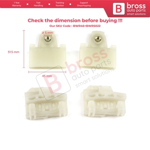 BWR46 + BWR5022ตัวเลื่อนปรับหน้าต่างคลิปวงกบด้านหน้าซ้ายสำหรับ Grand AM Sunfire alero cutlass 6 CAVALIER MALIBU 1350126 - Product Image 5