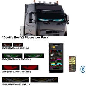 Feux de <span class=keywords><strong>voiture</strong></span> à LED dynamiques 5V/2A « Devil Eyes », écran LED numérique pour rétroviseur de <span class=keywords><strong>voiture</strong></span>, panneau d'affichage LED « Devil Eyes » pour camion - Product Image 3