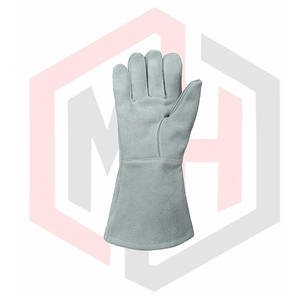 Guantes de seguridad de capa exterior de piel de vaca con puños largos Forro resistente al fuego y absorbente de sudor Protección completa para las manos - Product Image 2