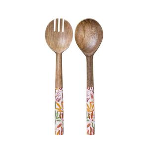 Juego de Ensalada de Madera Ecológica, Cubiertos de Cocina para Restaurante, Cubiertos con Revestimiento de Esmalte Brillante - Product Image 3