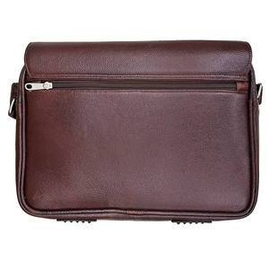 Sac à bandoulière pour ordinateur portable en cuir marron, design élégant et décontracté avec sangle de sac à dos, étui pour ordinateur portable, sac à bagages - Product Image 2