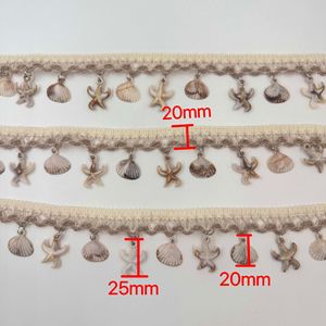 Conchiglie cucite a mano e stelle marine stile etnico nastro di pizzo accessori per l'abbigliamento tende per la casa accessori per l'abbigliamento - Product Image 3