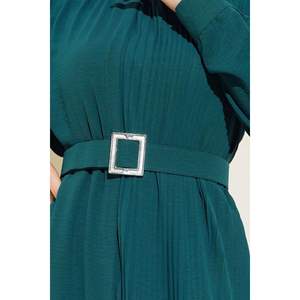 ชุดเดรสลำลองสีมรกตมีเข็มขัด - Product Image 3