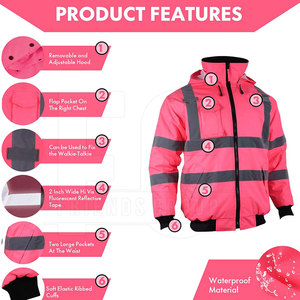 เสื้อแจ็กเก็ตทำงานสำหรับผู้ชายเสื้อคลุมทำงานสะท้อนแสง2025 - Product Image 3