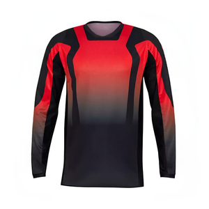 Camiseta de Motocross Rosa y Blanca, Chaqueta de Carreras de Motocicleta, Camisa de Manga Larga, Poliéster/Algodón, Unisex, Personalizable, para Motociclismo - Product Image 4