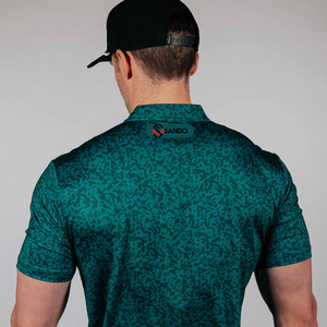 Premium Men's 100% Poliéster Golf para Polo Camisa de punto de estilo personalizado con patrón de camuflaje fresco sólido - Product Image 5