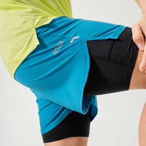 กางเกงขาสั้นผ้าแคนวาสสำหรับวิ่งของผู้ชายกางเกงขาสั้นผ้ายืดแบบถักลายเบอร์มิวดาสีล้วนแบบลำลองงาน OEM - Product Image 4