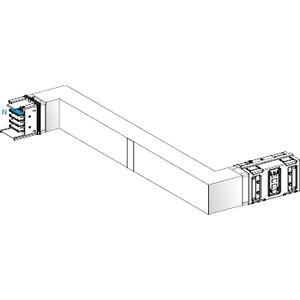 Per Schneider Electric KSA1000DZCH41F Canalis-ZED Segmento B Raccordi per condotti M-TO-M, orientamento a destra e a sinistra, richiesta barriera antincendio - Product Image 1