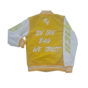 Veste universitaire d'hiver Hommes Respirant Réversible Cuir Tissé Motif Vintage Université Chenille Patches Logo Tissu Léger - Product Image 2