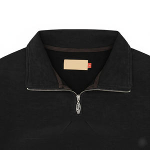 Sweat-shirt d'hiver pour homme, polaire uni, col rond, doublé, coupe décontractée, streetwear décontracté pour le week-end, écologique, respirant, 270g - Product Image 3