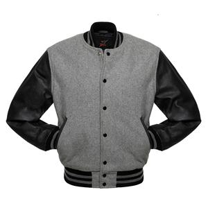 Men's College Streetwear Varsity Jacket Single <b>Button</b> Detachable Baseball Collar CollegeBaseballjacket for men DDP Shipping - Product Image 2