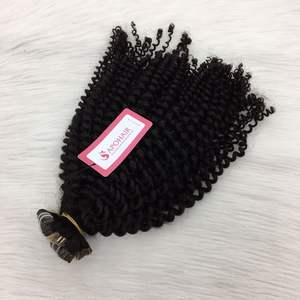 Extension de cheveux Remy de qualité vietnamienne de luxe brut couleur naturelle bouclée profonde sans perte d'enchevêtrements couleur naturelle-paquet de cheveux humains - Product Image 2