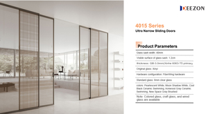 Chất lượng cao 4012 Series cực kỳ hẹp hoàn hảo hệ thống 3-Rail 3-Fan trái/phải cửa trượt - Product Image 5