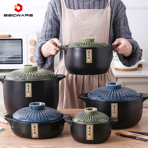 Pentola in umido, gas domestico, resistente alle alte temperature, a secco, non cracking, poco riso in padella, zuppa di ceramica, piccola casseruola - Product Image 3
