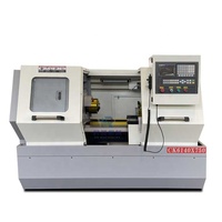 Tour CNC horizontal à broche simple CK6140, léger, à banc plat, avec rails renforcés, commande GSK, 220V, haute sécurité