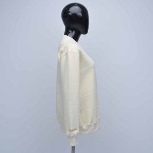 Sudadera de Cuello Redondo Color Crema para Mujer, Diseño Personalizado de Primera Calidad, Manga Larga, Informal, para Adultos, Venta al Por Mayor - Product Image 4
