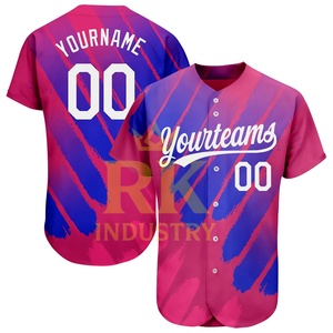 Camisetas de Béisbol Personalizadas para Hombre con Botones, con Tu Nombre, Número y Logotipo, Nuevo Diseño Deportivo, Transpirables, OEM - Product Image 1