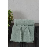 Serviette de toilette Varol Jacaranda 100% coton jacquard à motif damassé, douce et compressée, 50x90cm, pour la maison, la cuisine, l'hôtel, la plage, idéale comme cadeau