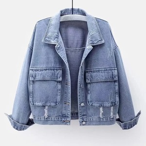 Veste élégante en jeans de conception pénale en détresse Veste 100% coton de qualité supérieure pour femme délavée Personnaliser la veste en jean à capuche - Product Image 6