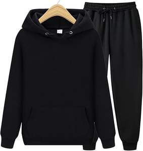 Conjunto de Sudadera con Capucha y Pantalones Cortos con Cierre y Lavado Ácido de 355G, Ropa Deportiva Transpirable para Hombre y Mujer para Invierno - Product Image 2