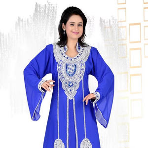 Kaftan islámico marroquí moderno para mujer Vestido de playa largo hasta el suelo con mangas largas transpirables ODM Supply - Product Image 1