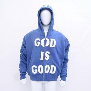 Zavi Sports personalizar 100% mezcla de algodón cremallera sudaderas con capucha para hombres tela de lana de algodón de gran tamaño logotipo bordado para la temporada de invierno - Product Image 1
