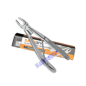 Fórceps manuales de patrón americano, instrumento quirúrgico dental pediátrico de grado 23SK de acero inoxidable alemán para molares inferiores - Product Image 5