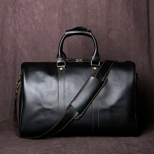 Bolsas de lona de cuero OEM ODM Bolsas de viaje de lujo unisex Cierre de cremallera de moda de gran capacidad con logotipo personalizado - Product Image 1