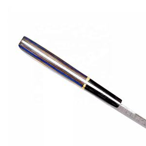 Venta al por mayor profesional japonés hecho a mano de acero de Damasco de carbono cuchillo de Chef de cocina personalizable OEM ODM Logo mango de madera Pakka - Product Image 2