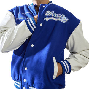 Chaqueta Varsity de Lona para Hombre, de Alta Calidad, con Estampado Personalizado y Bordado, Estilo Béisbol, Cuello Alto, Corte Largo - Product Image 4